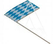 Bayernfahne am Holzstab